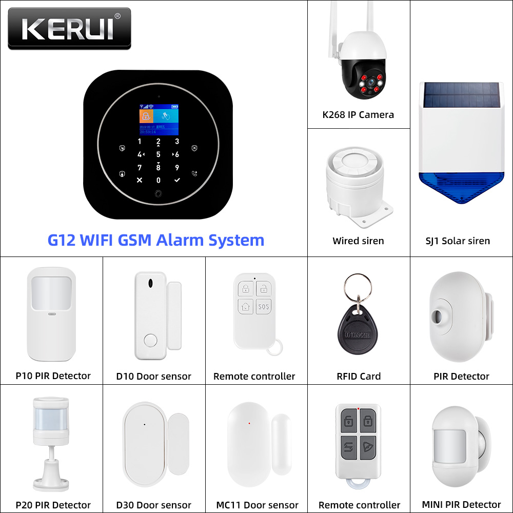 Home Automation System Diy - KERUI G12 2G Wifi نظام إنذار