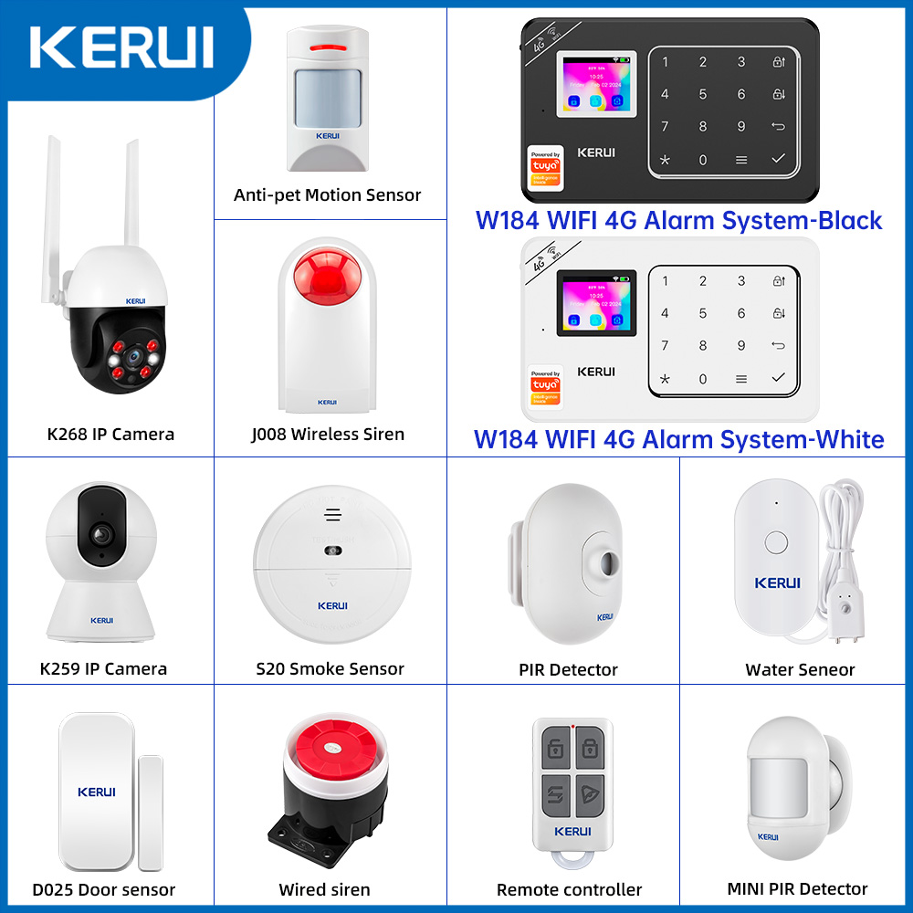 Home Automation System Diy - KERUI DIY مجموعة إنذار منزلك 4G