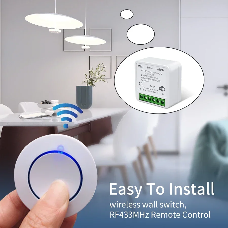 Sonoff Basic Switch - Tuya WiFi مفتاح ذكي 16A RF433Mhz